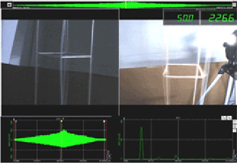 構造物加振計測画面写真